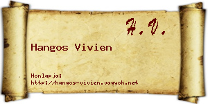 Hangos Vivien névjegykártya